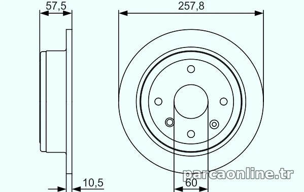 BOSCH 0986479S08 Fren Disk Ayna - BOSCH - 0986479S08