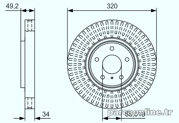 BOSCH 0986479T32 Fren Disk Ayna - BOSCH - 0986479T32