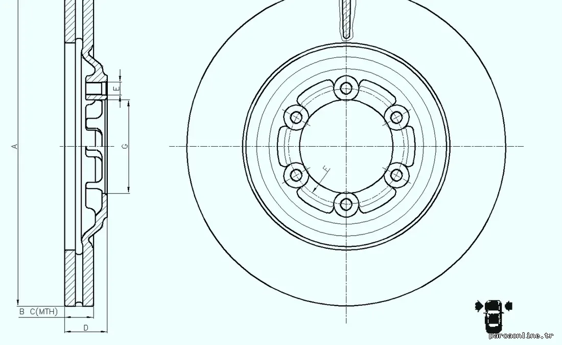 BOSCH 0986479V29 Fren Disk Ayna - BOSCH - 0986479V29
