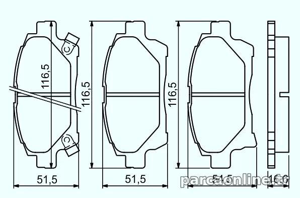 BOSCH 0986494333 Fren Disk Balata - BOSCH - 0986494333