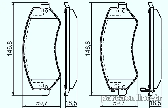 BOSCH 0986494357 Fren Disk Balata - BOSCH - 0986494357