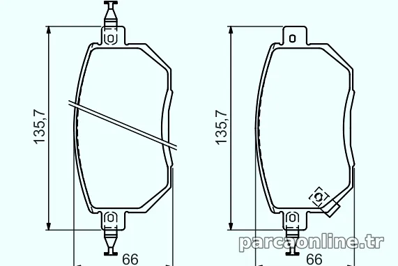 BOSCH 0986494366 Fren Disk Balata - BOSCH - 0986494366