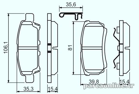 BOSCH 0986494502 Fren Disk Balata - BOSCH - 0986494502
