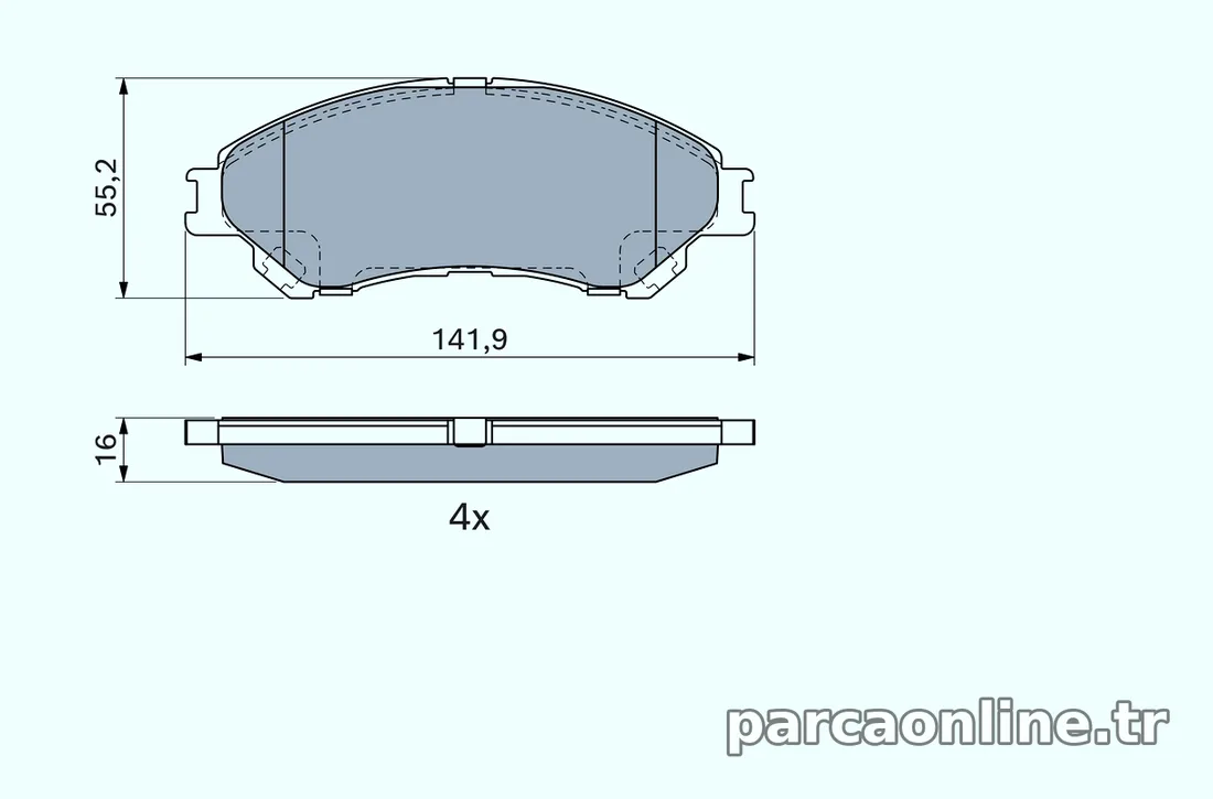 BOSCH 0986494936 Fren Disk Balata - BOSCH - 0986494936