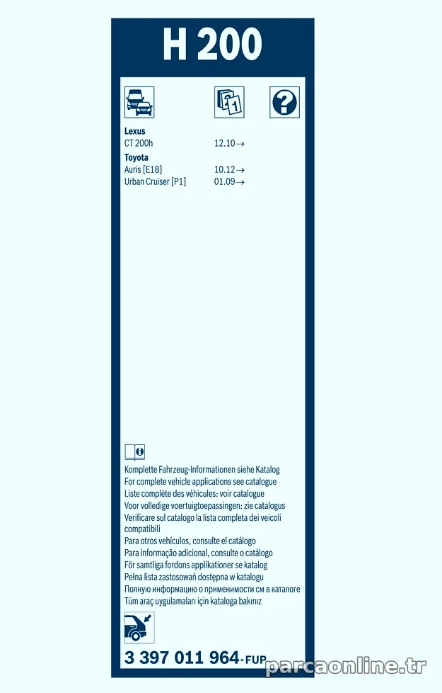 BOSCH 3397011964 Silecek Süpürgesi - BOSCH - 3397011964