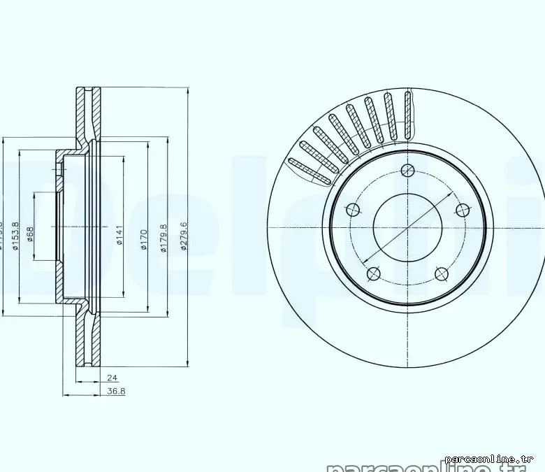 DELPHI BG4282C Fren Disk Ayna - DELPHI - BG4282C