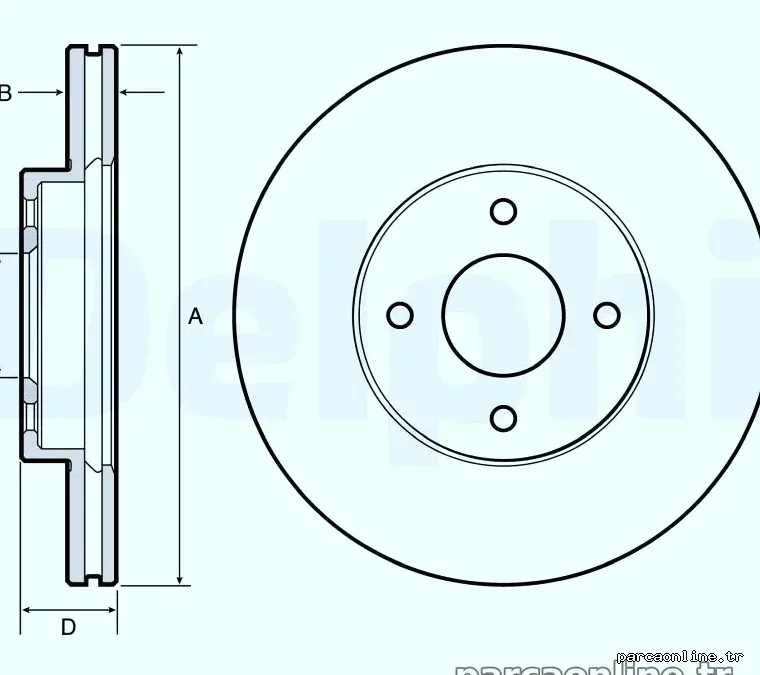 DELPHI BG4454 Fren Disk Ayna - DELPHI - BG4454