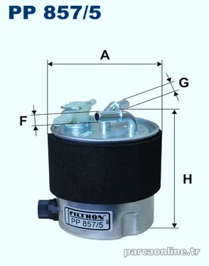 FILTRON PP8575 Yakıt Filtresi
