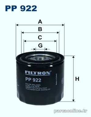 FILTRON PP922 Yakıt Filtresi