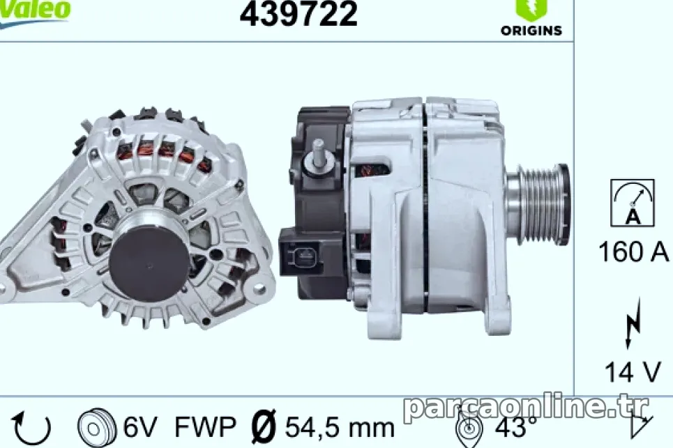 ALTERNATOR CHRYSLER - Valeo - VALEO 439722