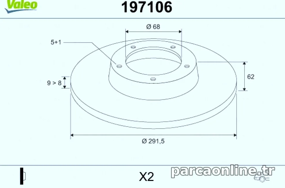 ARKA FREN DISK AYNASI DUZ NISSAN QASHQAI 07-12 JUKE 10-> (292X5) – Valeo – VALEO 197106″ loading=”lazy” /></figure>
<p class=