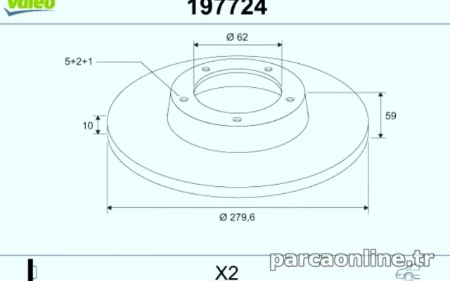ARKA FREN DISK AYNASI TOYOTA AVENSIS 2.2D 4D – VALEO 197724