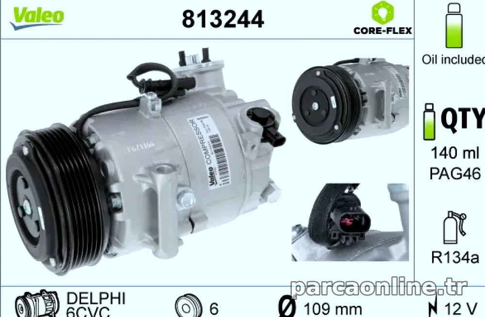 KKLIMA KOMPRESORU ASTRA J – A13DTE - Valeo - VALEO 813244