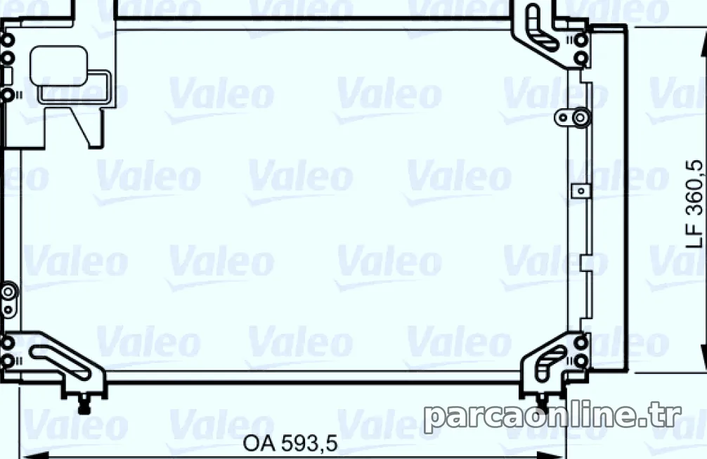KLIMA RADYATORU TOYOTA AVENSIS 2,0 D4 D 03>08 - Valeo - VALEO 814271