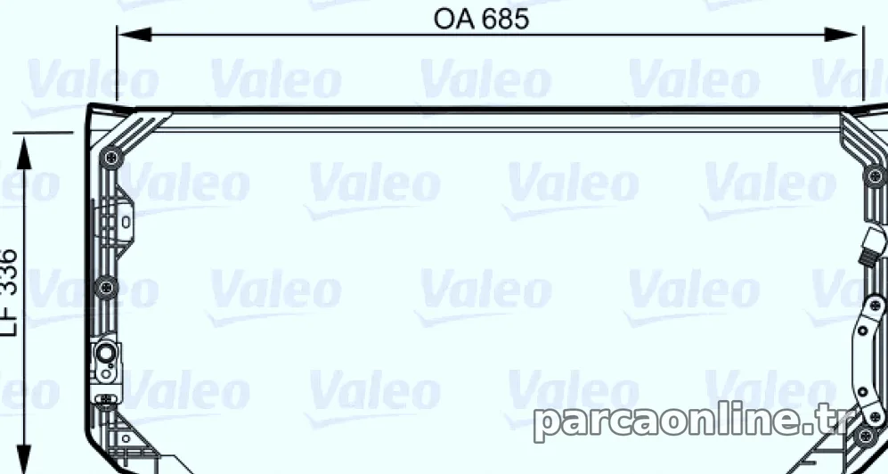 KLIMA RADYATORU TOYOTA COROLLA AE101 92>97 (692X342X20) - Valeo - VALEO 814248