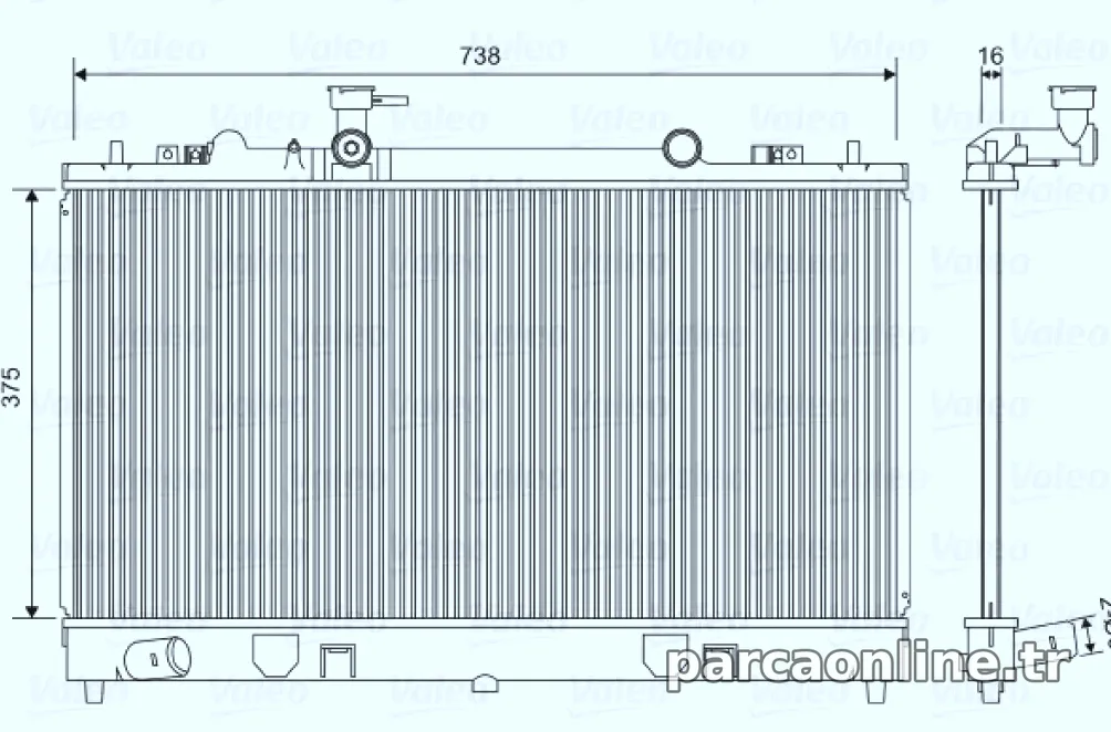 MOTOR SU RADYATORU MAZDA 6 02>07 MANUEL - Valeo - VALEO 734410