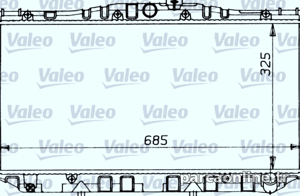 MOTOR SU RADYATORU TOYOTA CAMRY 83>87 MANUEL (668X327X16) - Valeo - VALEO 819123