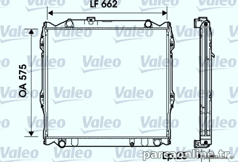 MOTOR SU RADYATORU TOYOTA LANDCRUISER 96>01 - Valeo - VALEO 734204