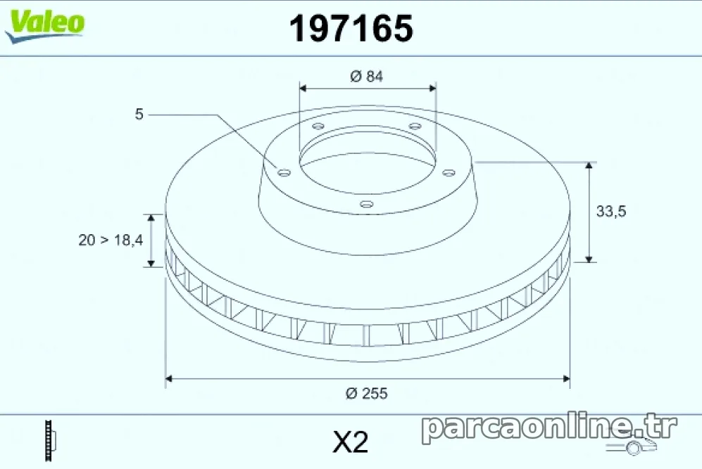 ON FREN AYNASI HAVALI L300 90>94 255X5 – Valeo – VALEO 197165″ loading=”lazy” /></figure>
<p class=