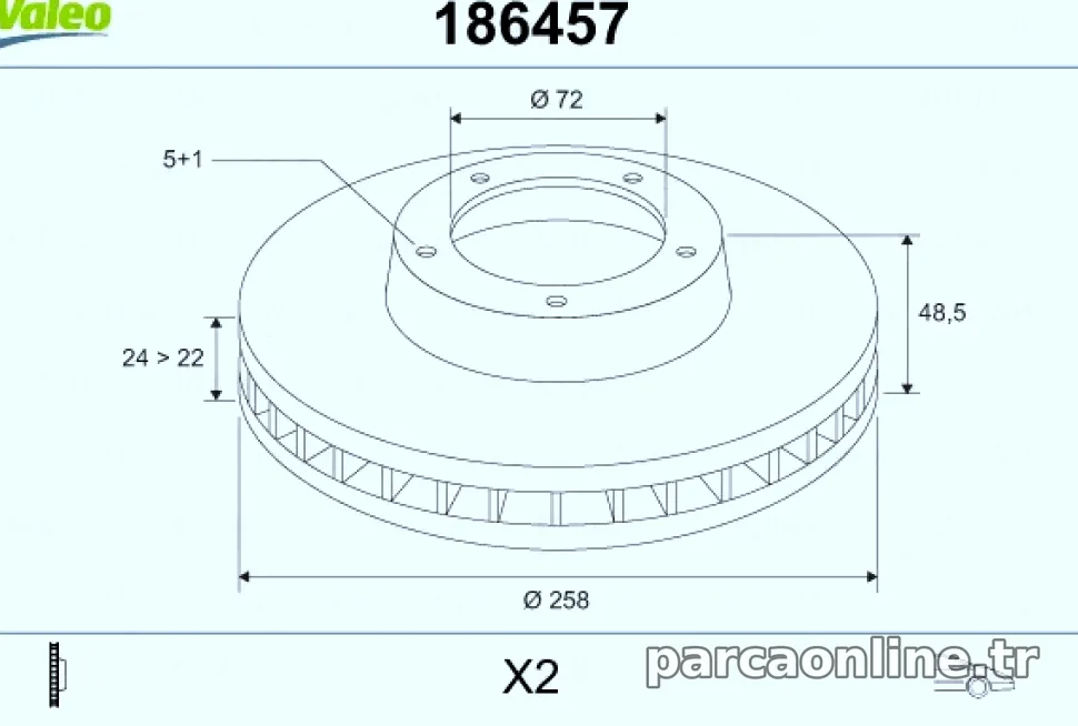 ON FREN AYNASI HAVALI MAZDA 626 FS 92>97 MX 6 92>97 285X5 – Valeo – VALEO 186457″ loading=”lazy” /></figure>
<p class=
