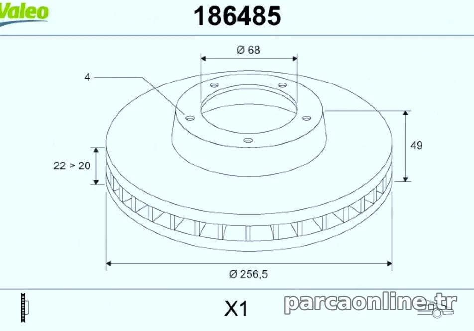 ON FREN AYNASI HAVALI NISSAN PRIMERA P11 96-01 ALMERA 00-> (257X4) – Valeo – VALEO 186485″ loading=”lazy” /></figure>
<p class=