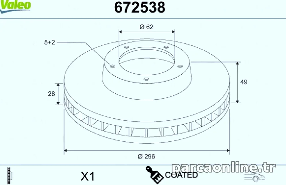 ON FREN AYNASI HAVALI RAV4 VVT I 2,0 2,2 D 4D 06> 11 CAMRY 06>11 296X5 – Valeo – VALEO 672538″ loading=”lazy” /></figure>
<p class=