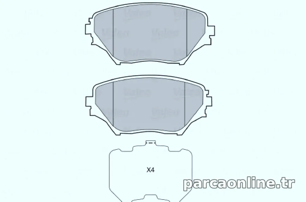 ON FREN BALATASI RAV 4 II1,8 VVT I 2,0 VVT I 4WD (06.00 ) - Valeo - VALEO 670536