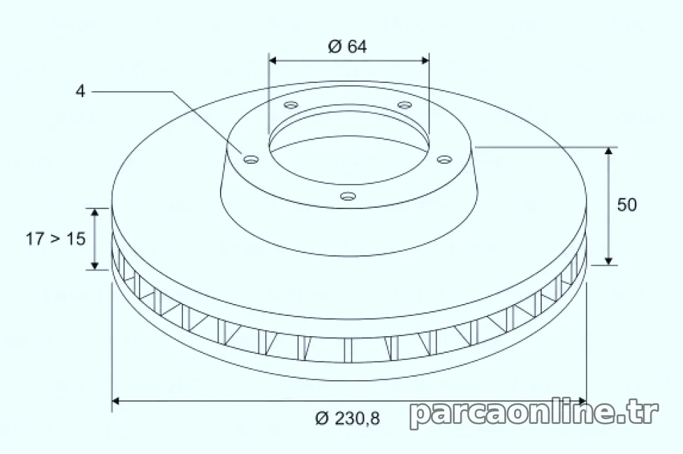 ON FREN DISK (AYNASI) HAVALI SUZUKI ALTO 1994-2002 SUZUKI SWIFT 1989-2001 JUSTY 1.3 4WD 1995-2003 (231MM) - Valeo - VALE