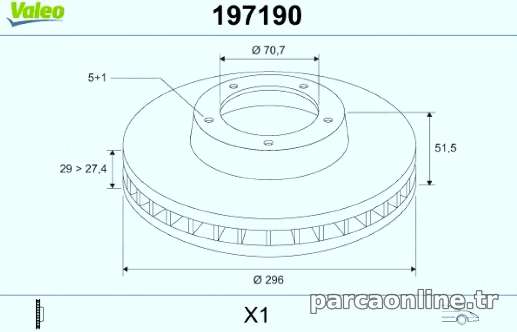 ON FREN DISKI HAVALI CAPTIVA ANTARA - Valeo - VALEO 197190
