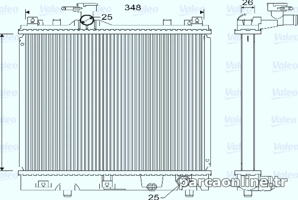SU RADYATORU SUZUKI ALTO 1.1 MOTOR 04> 08> MANUEL VITES - Valeo - VALEO 733215