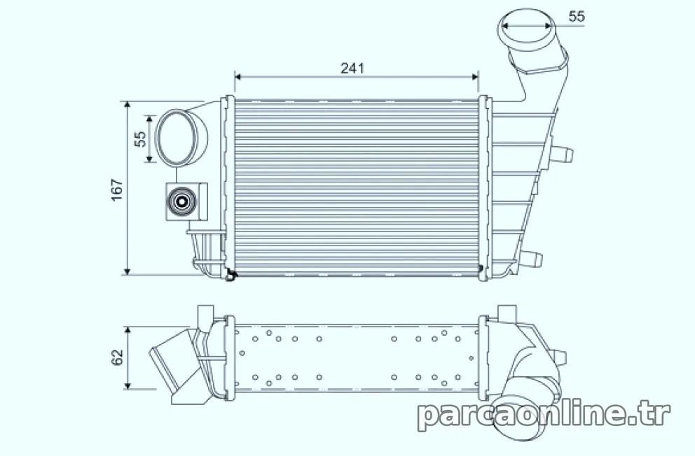 TURBO RADYATORU ALFA ROMEO 147 JTD - Valeo - VALEO 817862