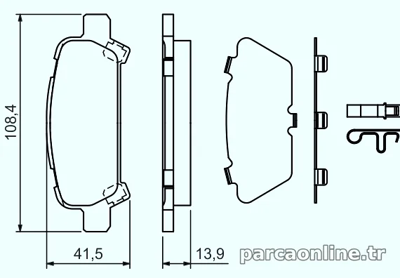 BOSCH 0986424650 Fren Disk Balata - BOSCH - 0986424650