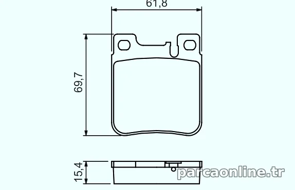 BOSCH 0986460965 Fren Disk Balata - BOSCH - 0986460965