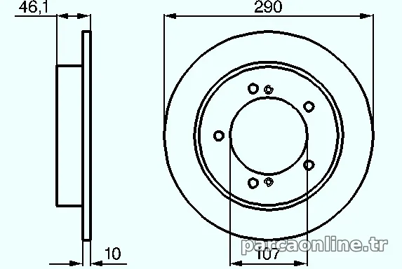 BOSCH 0986478539 Fren Disk Ayna - BOSCH - 0986478539