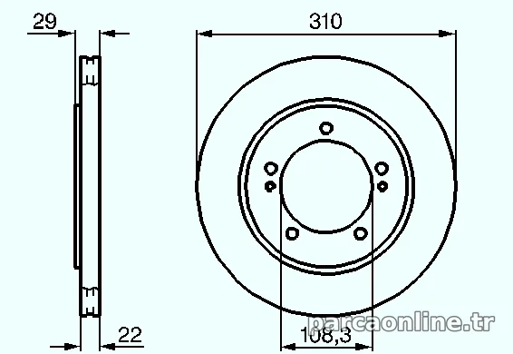 BOSCH 0986478839 Fren Disk Ayna - BOSCH - 0986478839