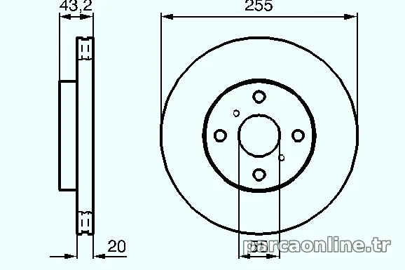 BOSCH 0986479012 Fren Disk Ayna - BOSCH - 0986479012