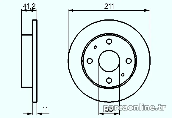 BOSCH 0986479119 Fren Disk Ayna - BOSCH - 0986479119