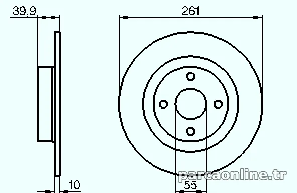 BOSCH 0986479128 Fren Disk Ayna - BOSCH - 0986479128