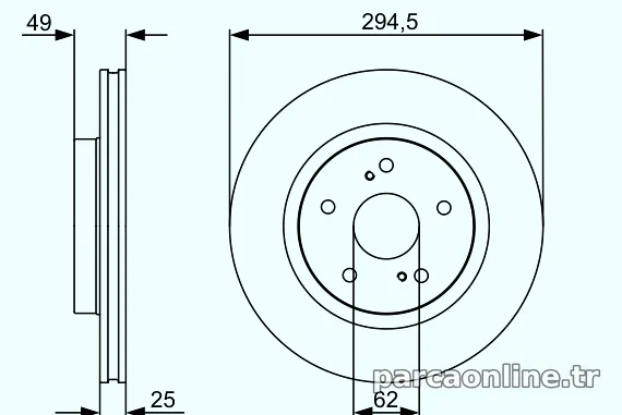 BOSCH 0986479559 Fren Disk Ayna - BOSCH - 0986479559