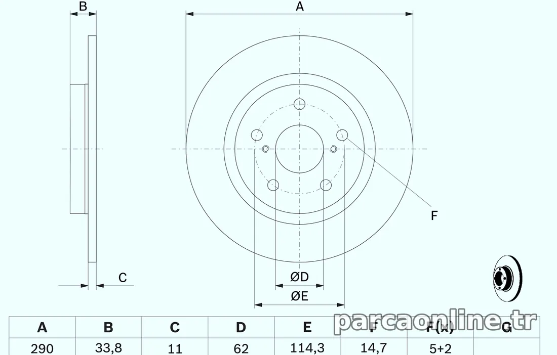 BOSCH 0986479656 Fren Disk Ayna - BOSCH - 0986479656