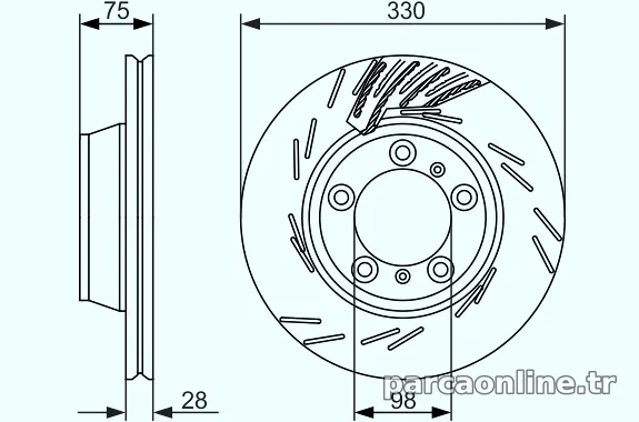 BOSCH 0986479732 Fren Disk Ayna - BOSCH - 0986479732