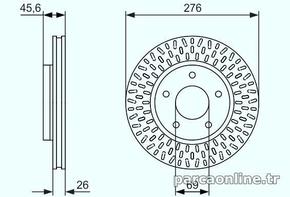 BOSCH 0986479783 Fren Disk Ayna - BOSCH - 0986479783