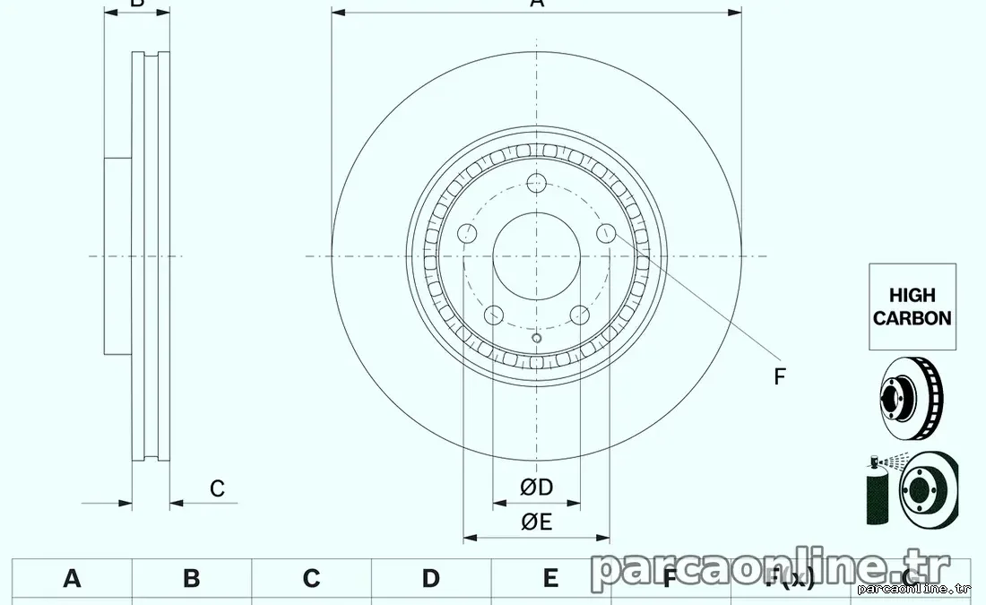 BOSCH 0986479H02 Fren Disk Ayna - BOSCH - 0986479H02