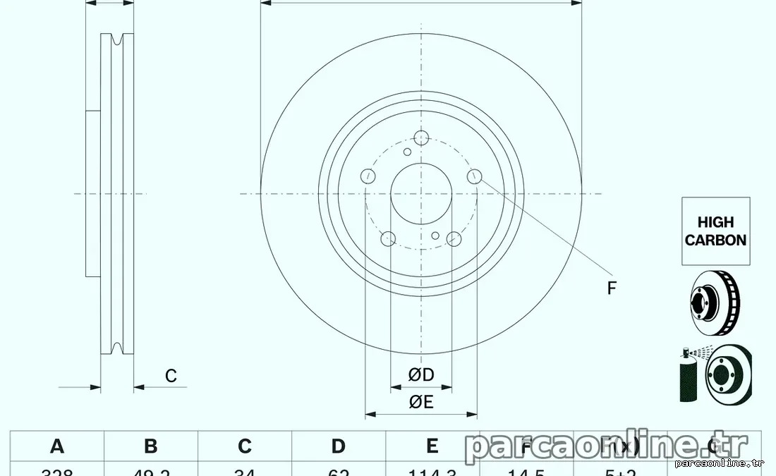 BOSCH 0986479H04 Fren Disk Ayna - BOSCH - 0986479H04