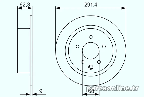 BOSCH 0986479R14 Fren Disk Ayna - BOSCH - 0986479R14