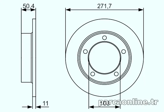 BOSCH 0986479R73 Fren Disk Ayna - BOSCH - 0986479R73