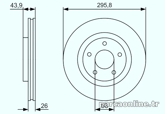 BOSCH 0986479R89 Fren Disk Ayna - BOSCH - 0986479R89