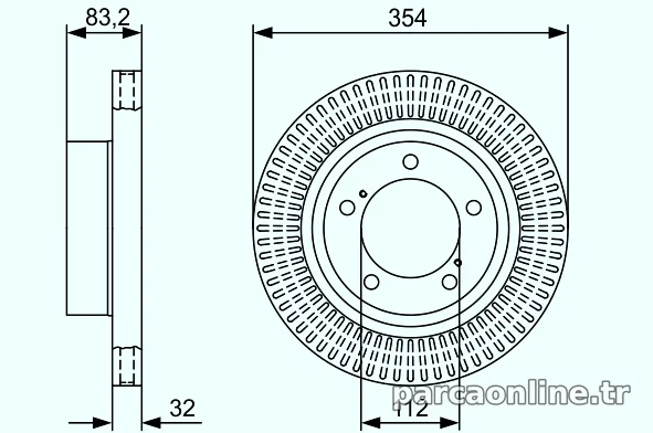 BOSCH 0986479V50 Fren Disk Ayna - BOSCH - 0986479V50