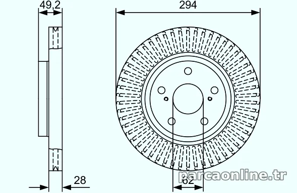 BOSCH 0986479W40 Fren Disk Ayna - BOSCH - 0986479W40
