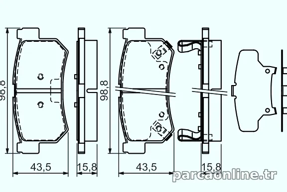 BOSCH 0986494237 Fren Disk Balata - BOSCH - 0986494237